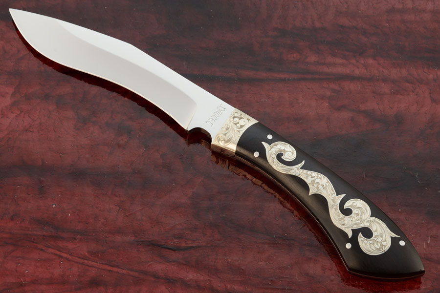 Engraved Kukri with African Blackwood