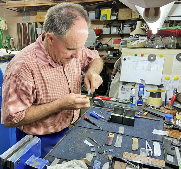 Kosie Steenkamp in his workshop