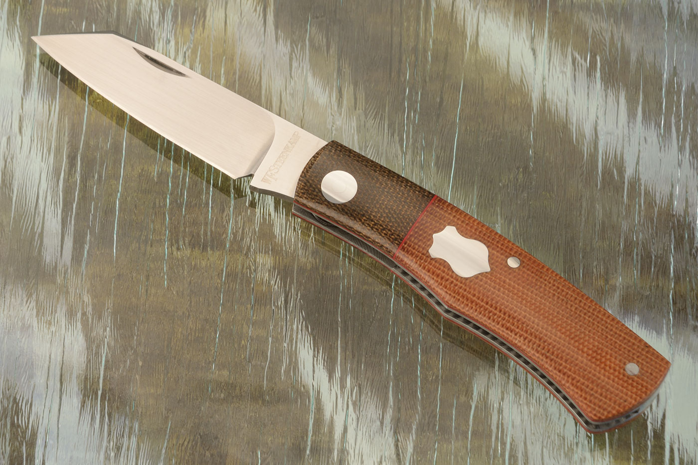Native Slipjoint with Natural and Green Micarta - M390
