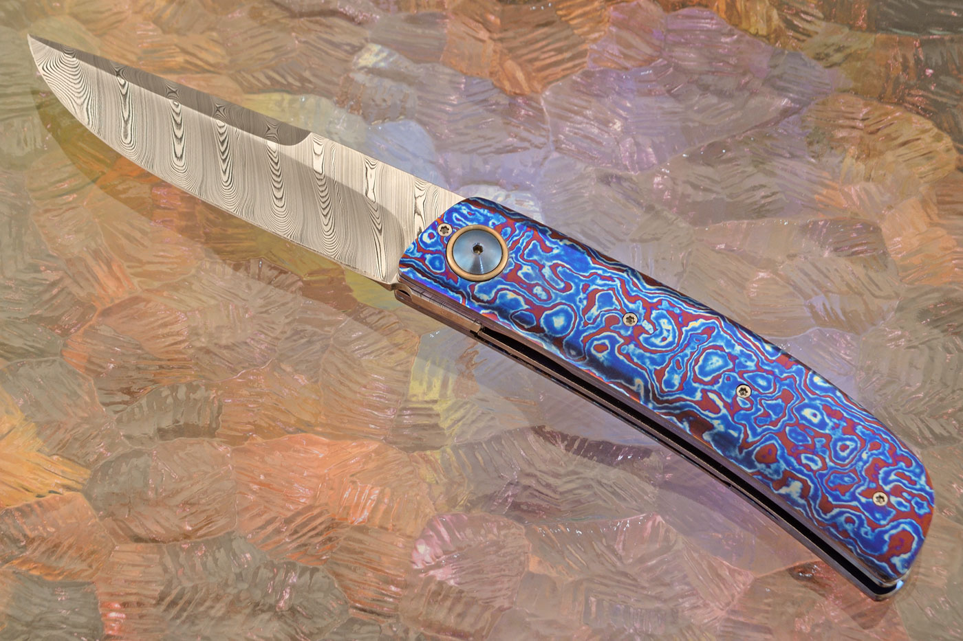 LL-S Front Flipper with Damasteel and Timascus (Ceramic IKBS)