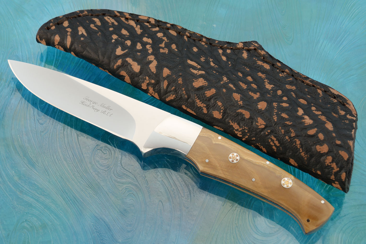 Drop Point Hunter with Mammoth Ivory (FB-50)