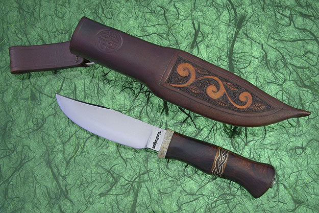 Leaf and Scroll Clip Point Puukko