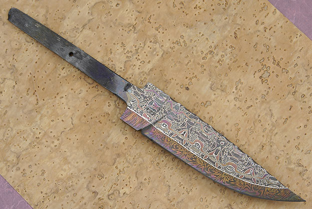 Multi-colored Mosaic Damascus Blade (4 1/8 in)