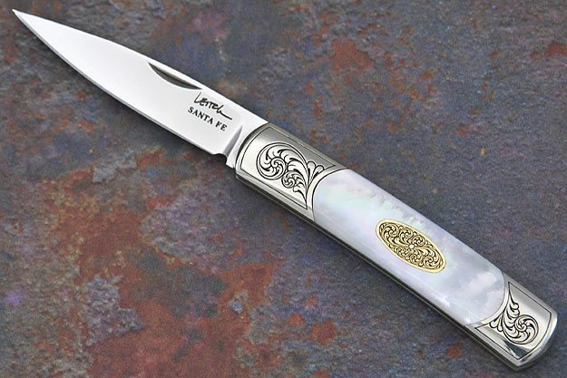 Acero with Mother of Pearl and Gold with Scroll Engraving