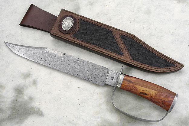 Damascus Fighting Bowie<br>Best Historical Knife - 2008 Southern Africa Knifemakers' Guild Show