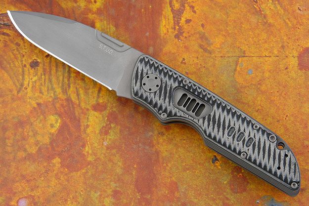 S.T.U.D. with Black & Gray Grooved G10 (PROTOTYPE #2 of 20)