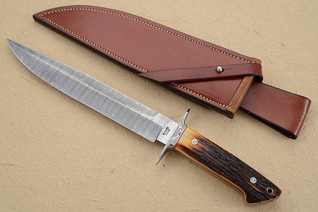 Loveless Style Bowie with Sambar Stag