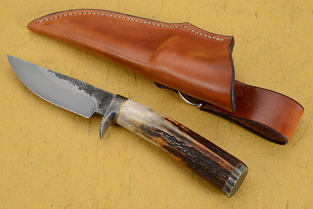 Forge Finish Skinner with Sambar Stag