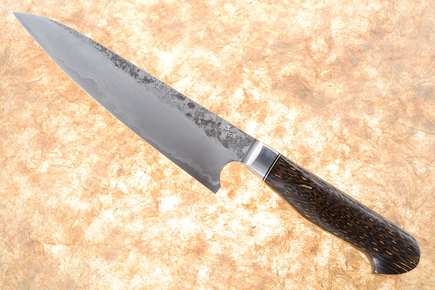 Chef's Knife (Gyuto) - Forge Finished San Mai with Black Palm (7-1/2