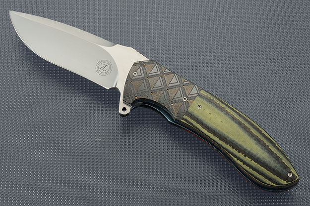 L50 Flipper with Stacked Carbon Fiber and Green G10 (IKBS)