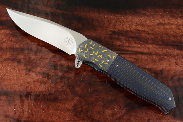 L36M Flipper with Carbon Fiber, Engraved Zirconium, and Gold Inlay (Ceramic IKBS)