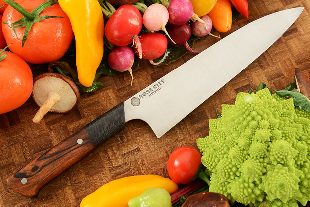 Chef's Knife (Gyuto) -- 8-1/2 in. -- with Ironwood -- 52100 Carbon Steel