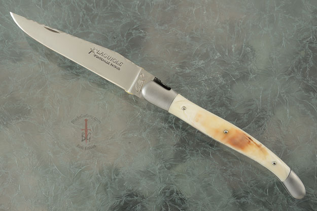 Laguiole Guilloché Picnic Knife, Warthog Tusk
