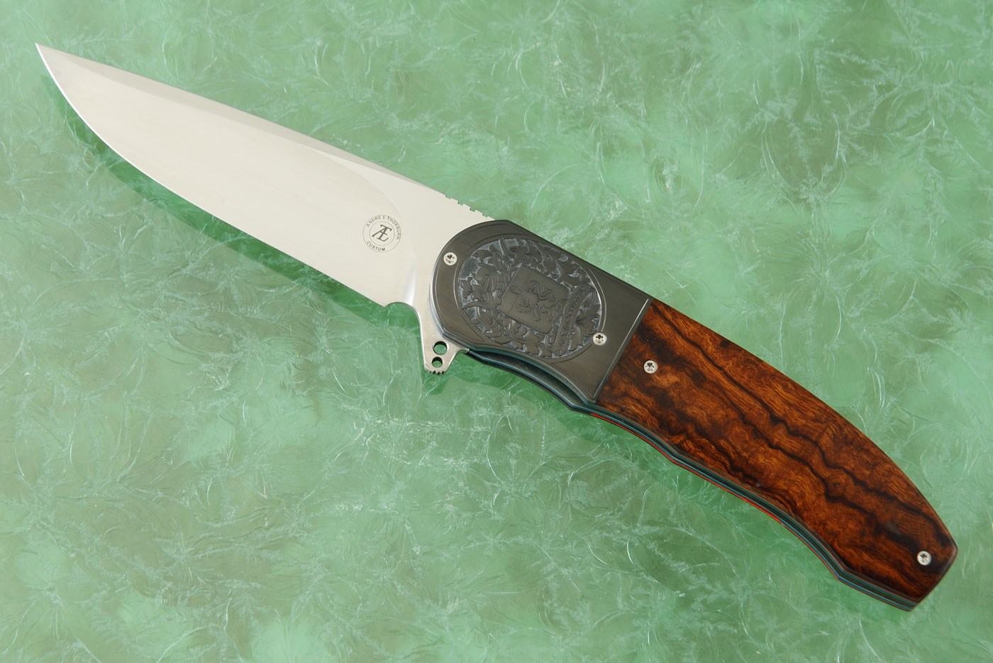 L48 Flipper with Ironwood and Engraved McGuinness Family Crest (Ceramic IKBS)