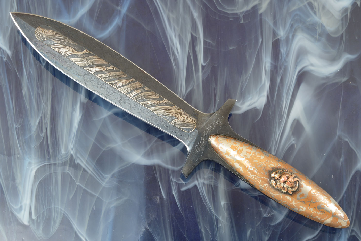 Mokume Dagger with Damascus