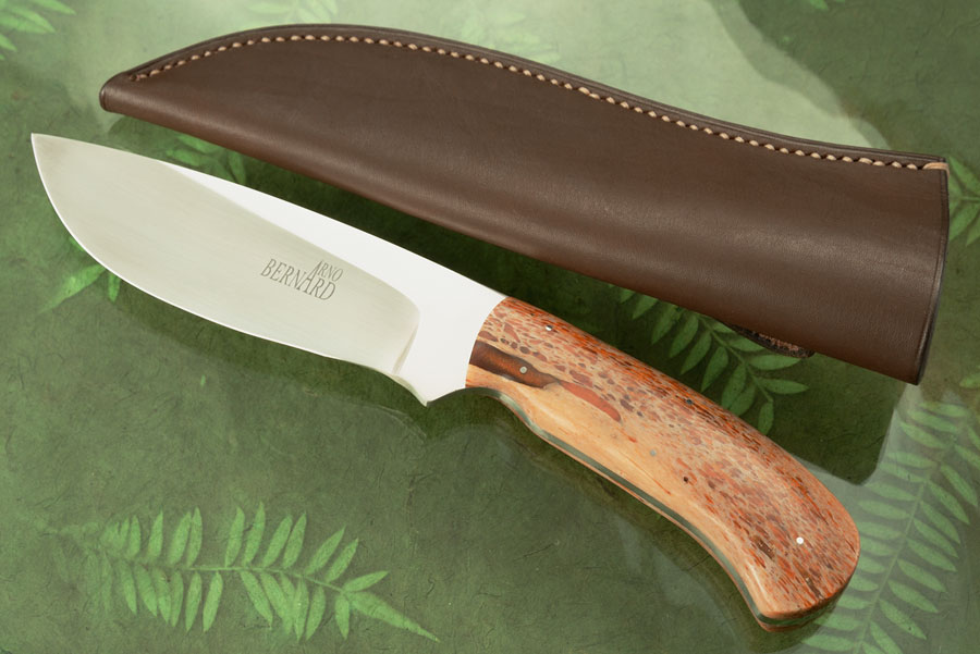 Large Drop Point Skinner with Sable Horn