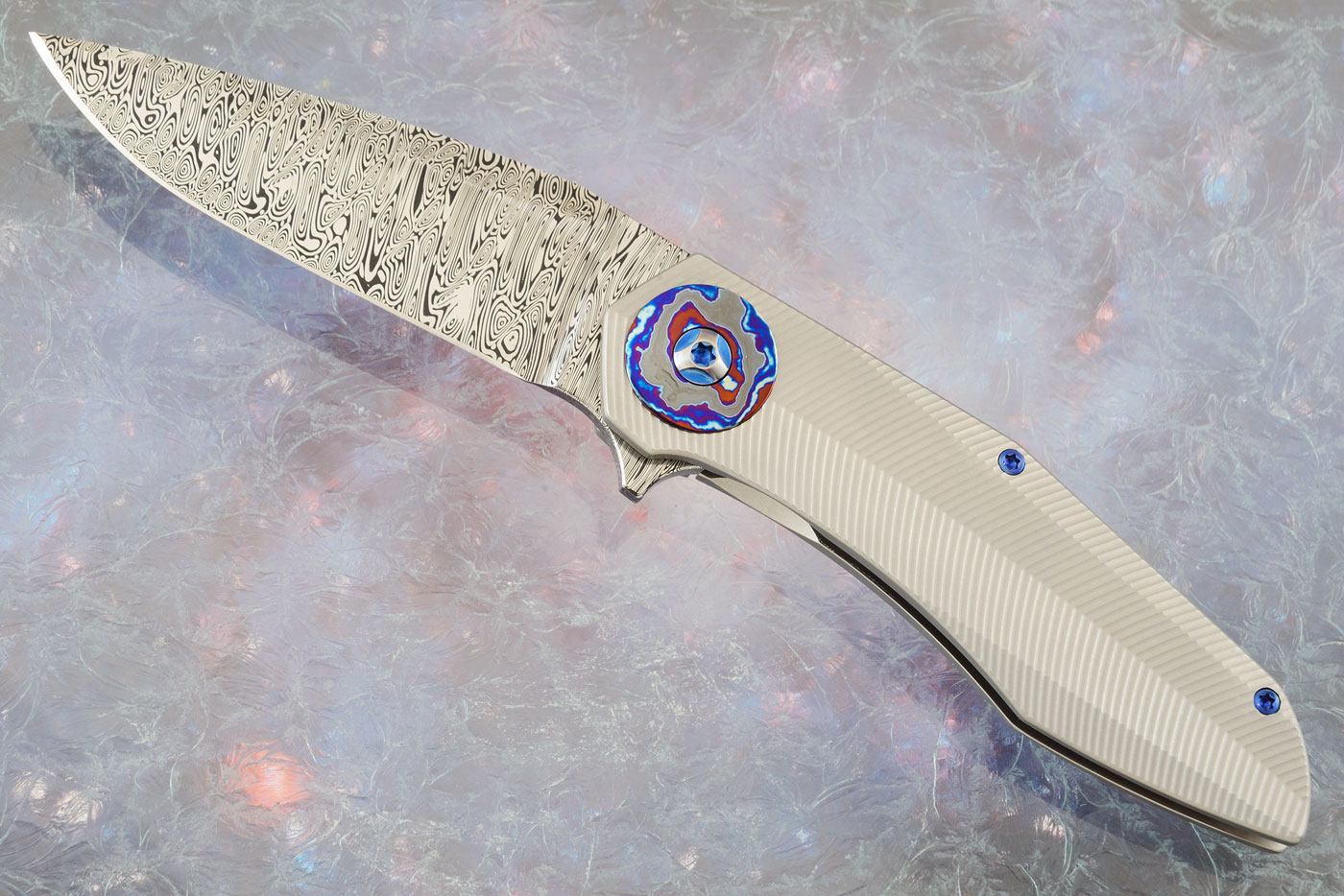 Culprit Framelock Flipper with Black Timascus (#19)