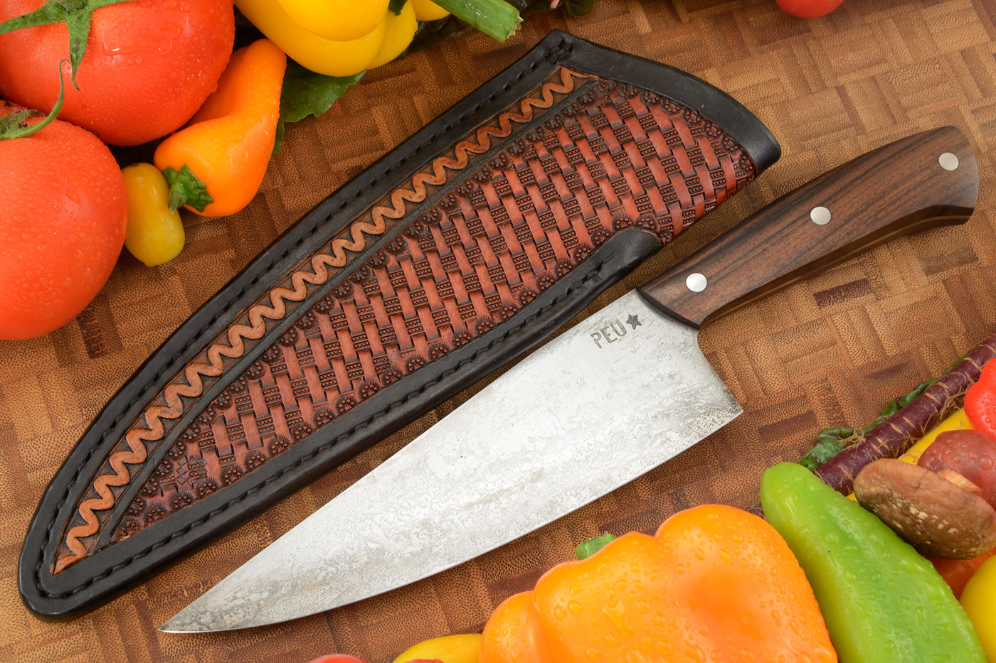 Chef's Knife (Cocinero 180mm) with Pau Ferro Wood and O2 Carbon Steel