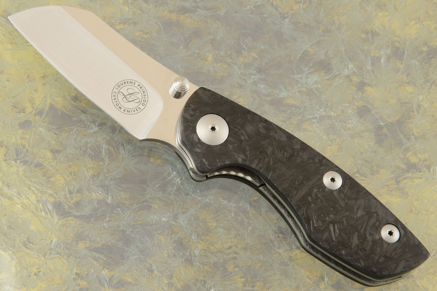 Sheepsfoot Folder with Marble Carbon Fiber