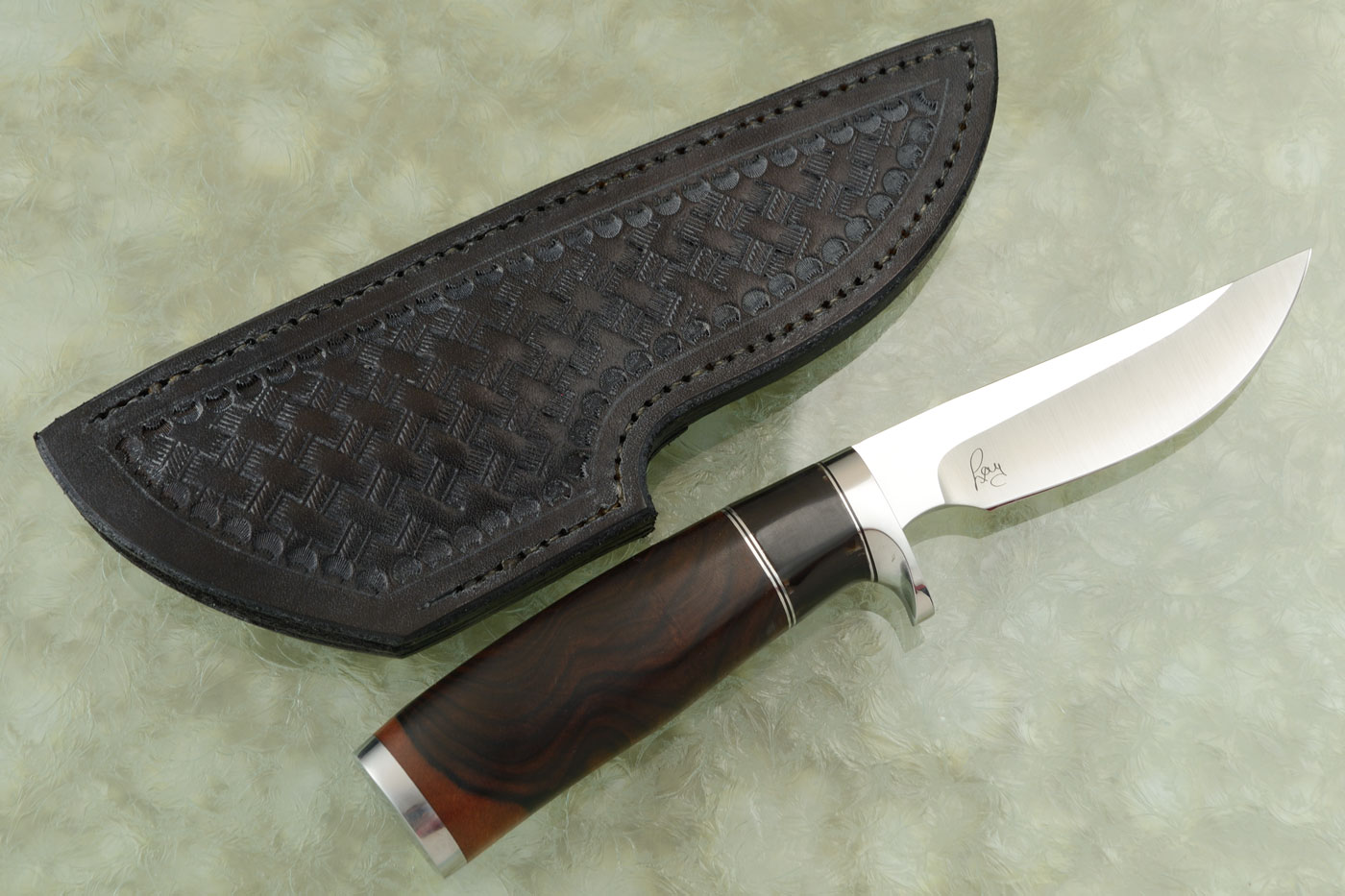 Trout and Bird with Mun Ebony and Buffalo Horn