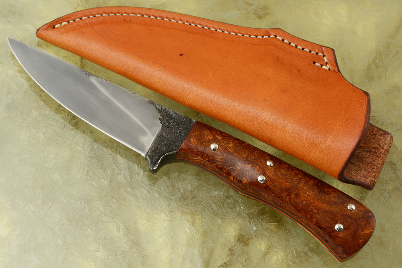 Brut de Forge Belt Knife with Ironwood Burl