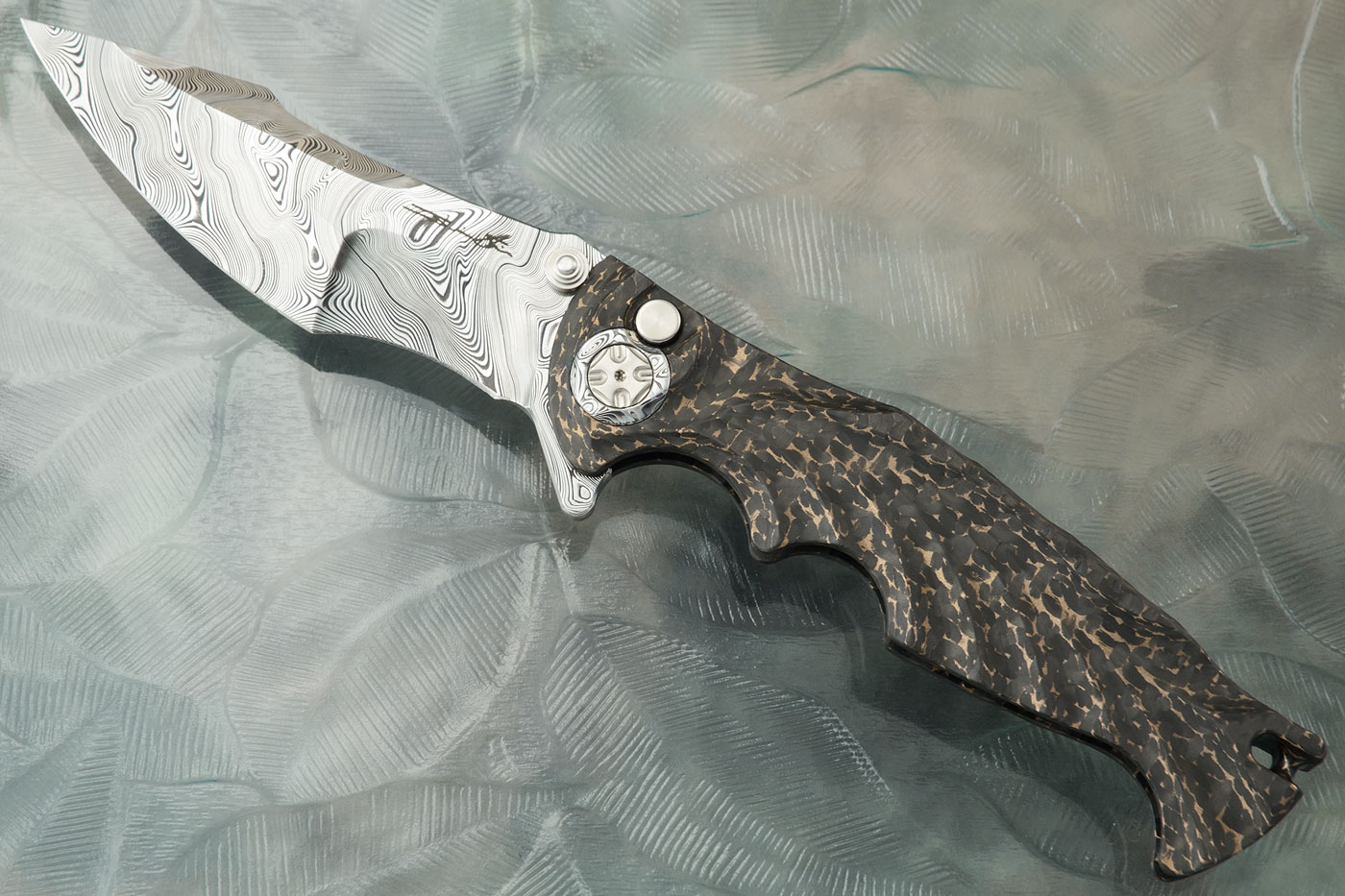 Tighe Breaker Integral with Bronze Infused Carbon Fiber and Damasteel