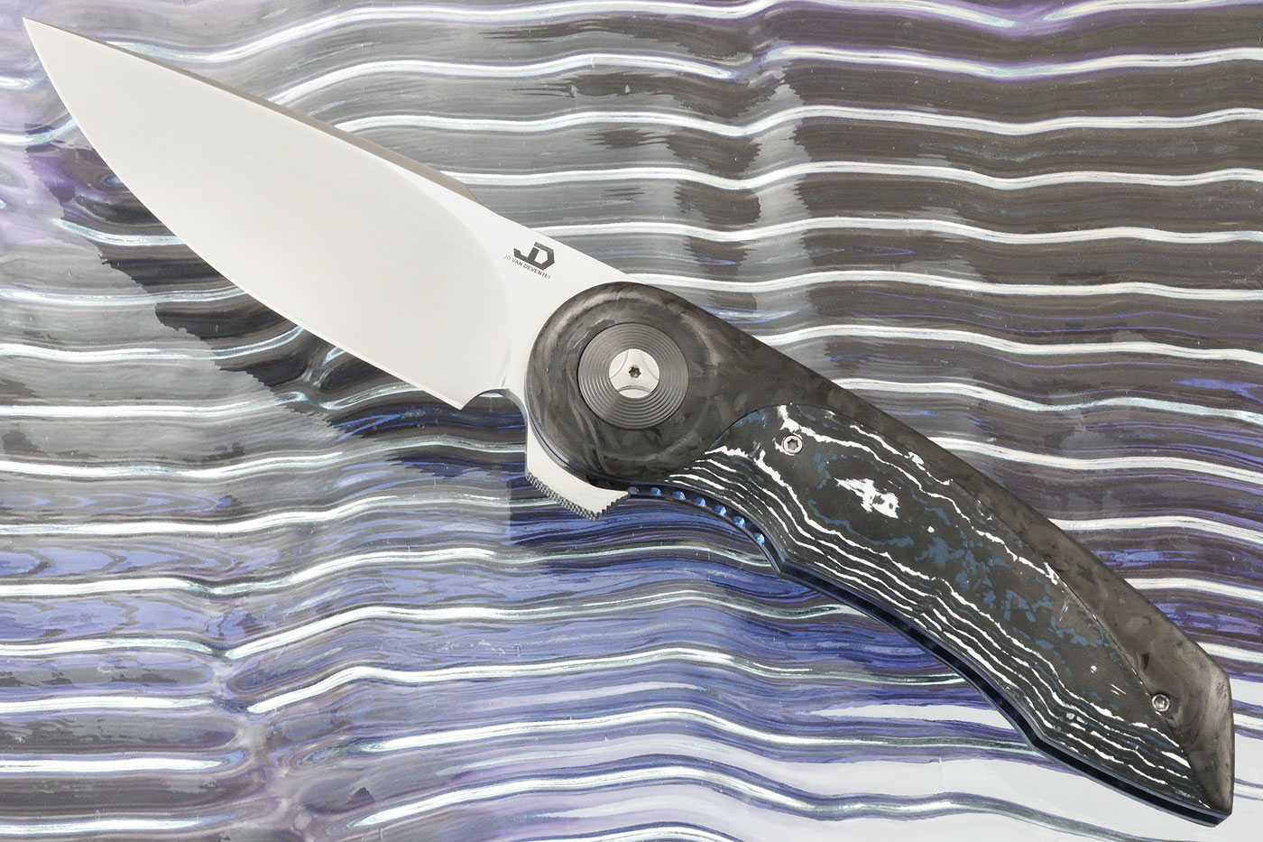 Gold Midi Flipper with Marble Carbon Fiber and FatCarbon (IKBS) - M390