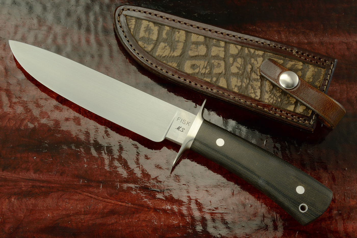 Military Bowie with Black Micarta