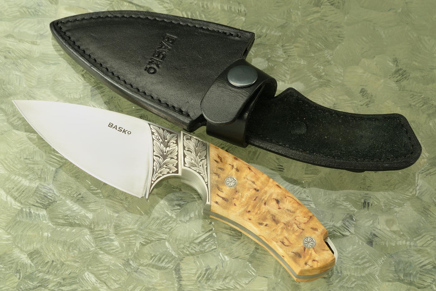 Engraved Fang Lux with Karelian Birch