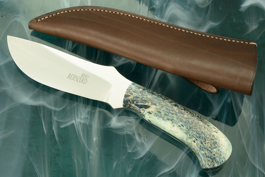 Large Raised Clip Point Skinner with Kudu Horn