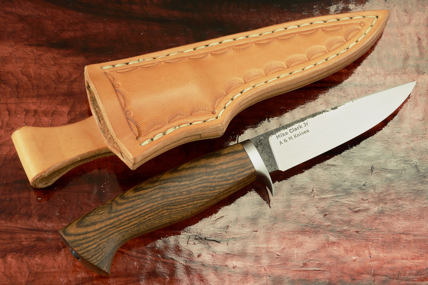 Forge Finish Drop Point Hunter with Bocote