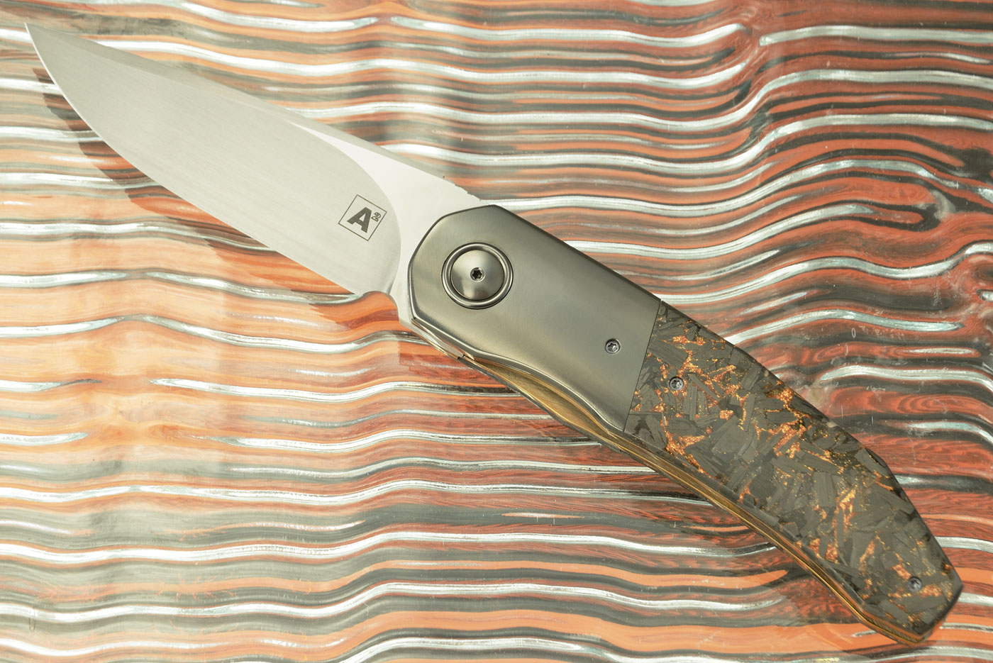 A9 Front Flipper with Nitrobe 77 and Copper Shred Carbon Fiber (Dual Row Ceramic IKBS)
