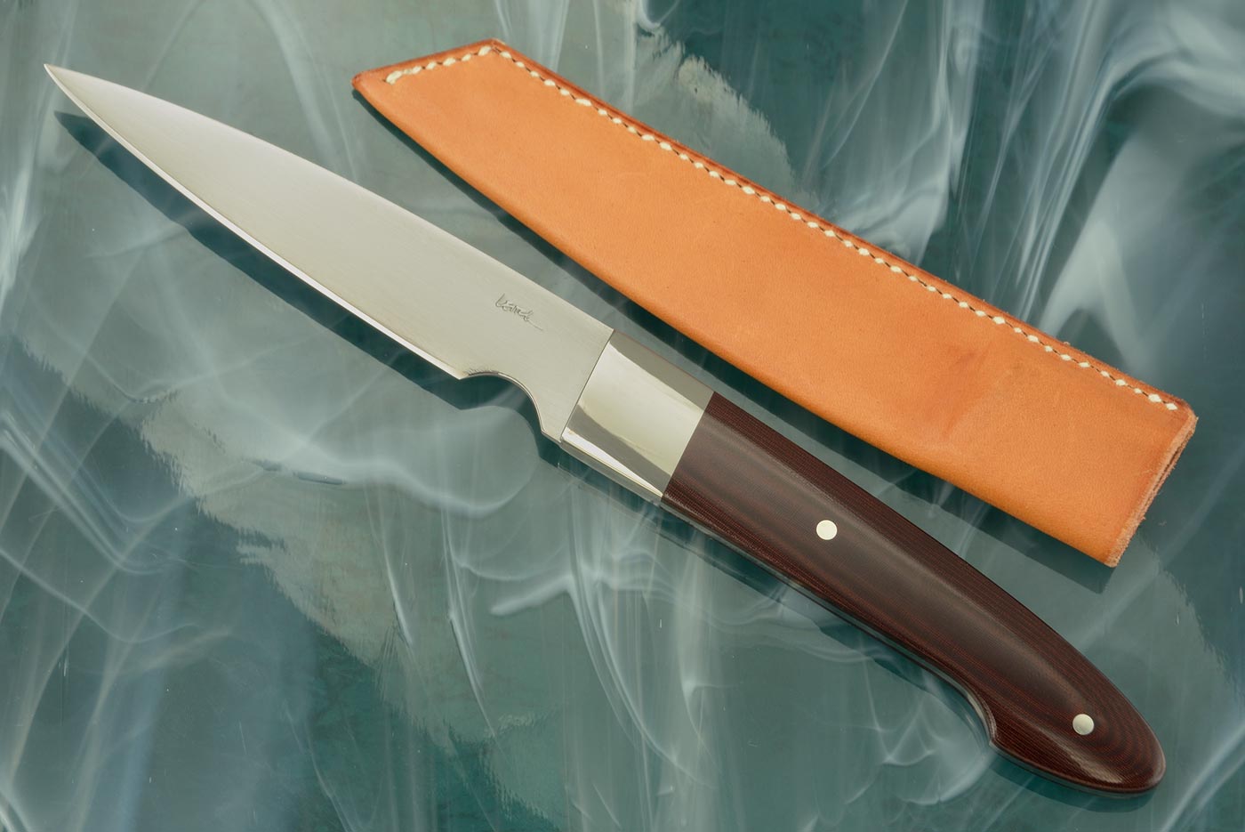 Paring Knife (4 in.) with Burgundy Micarta