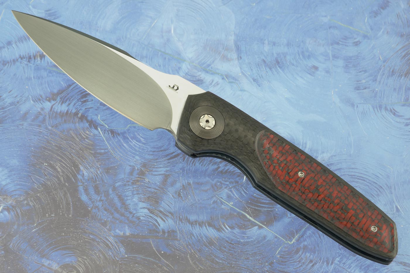 Silver Front Flipper with Red and Black Carbon Fiber (IKBS)