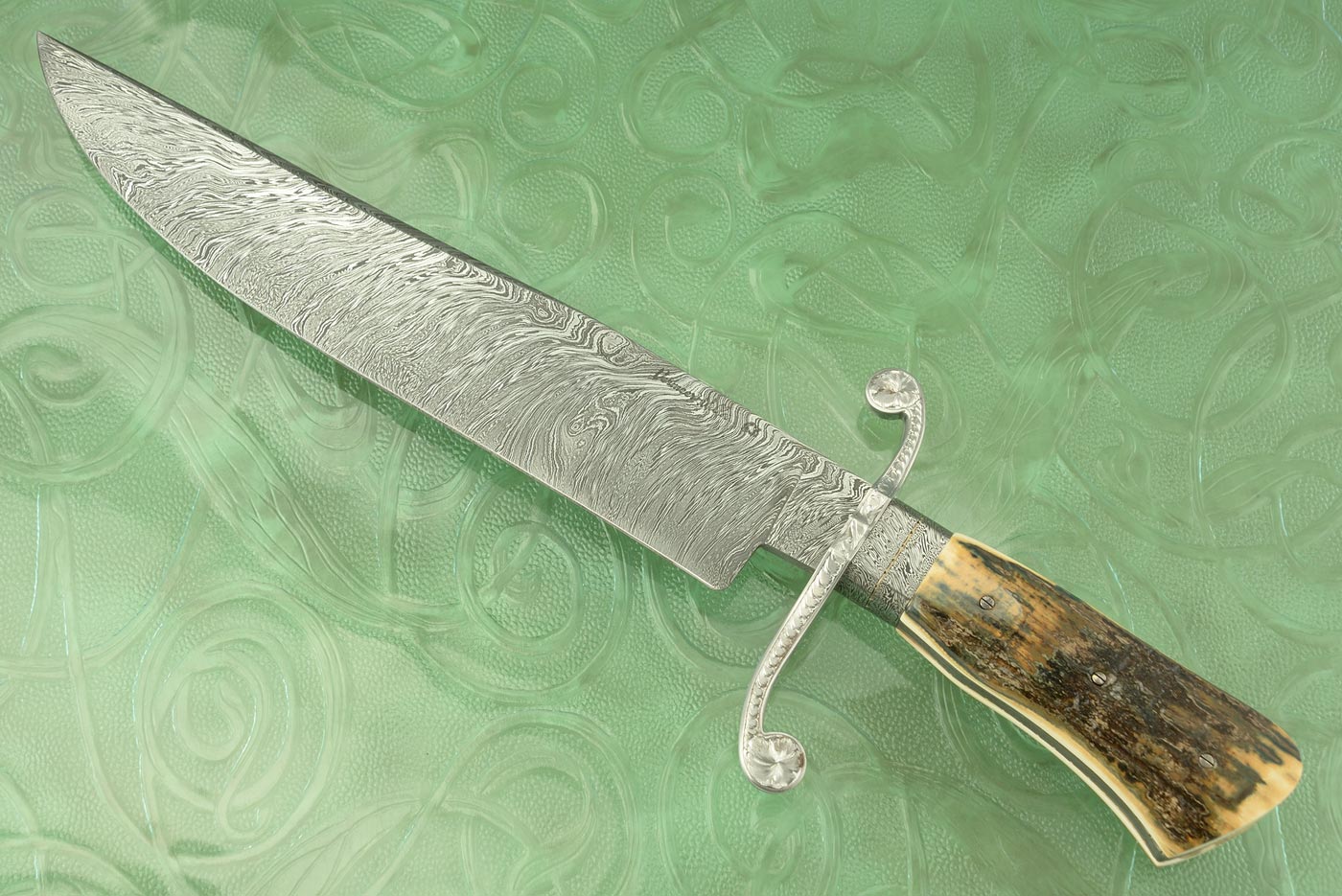 Engraved Bowie with Mammoth Ivory <br><i>Best Fixed Blade, ICCE 2021</i>