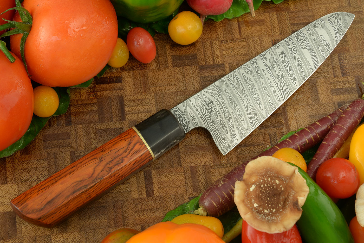 Damascus Chef's Knife (Gyuto) with Cocobolo - 6-1/4 in.