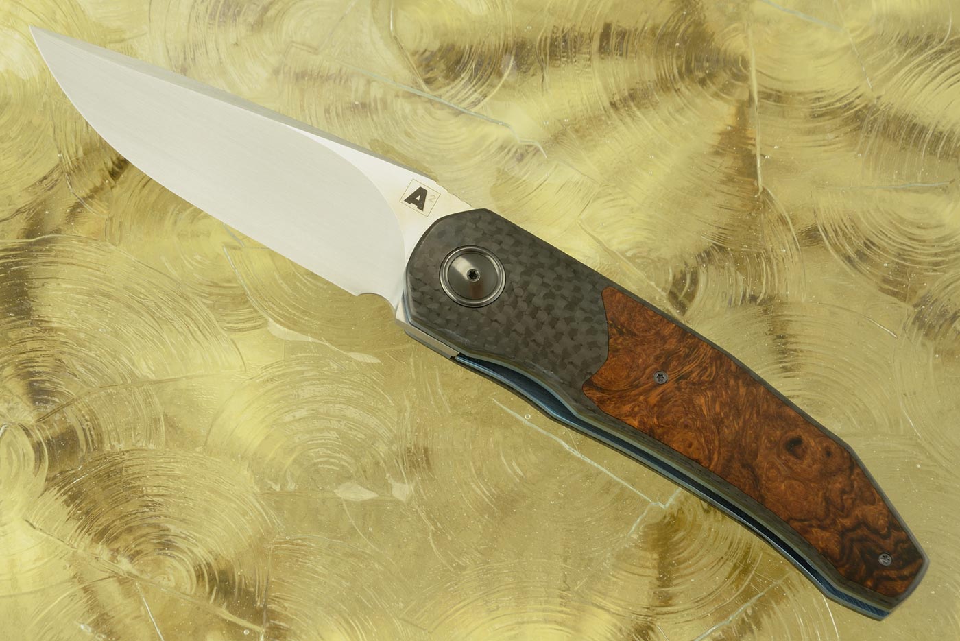 A9 Front Flipper with Carbon Fiber and Ironwood (Dual Row Ceramic IKBS) - M390