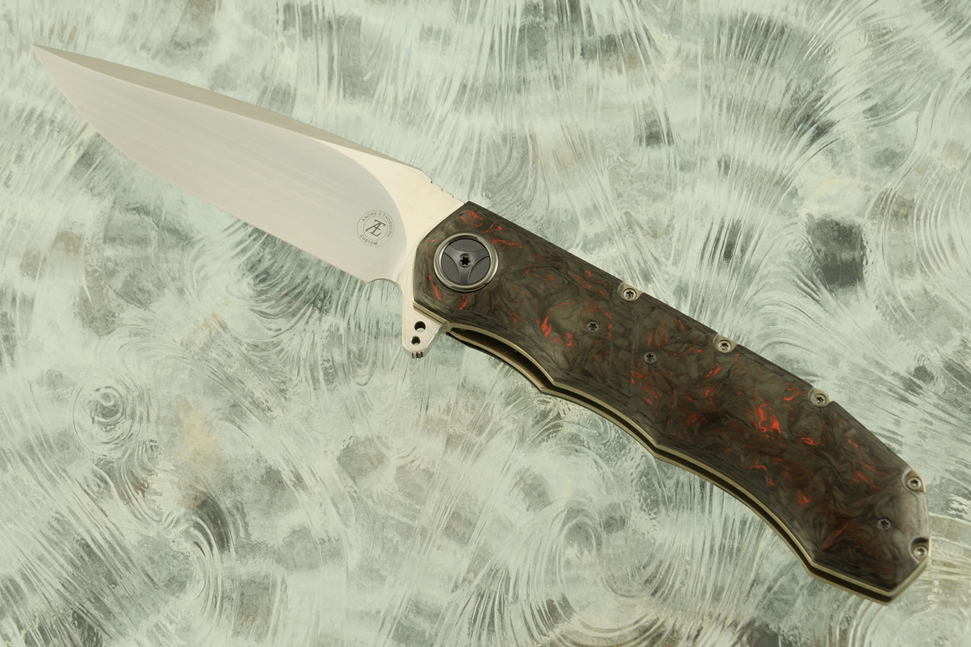 L51 Compact Flipper with Carbon Fiber and Red Dark Matter FatCarbon (Ceramic IKBS) - CTS-XHP