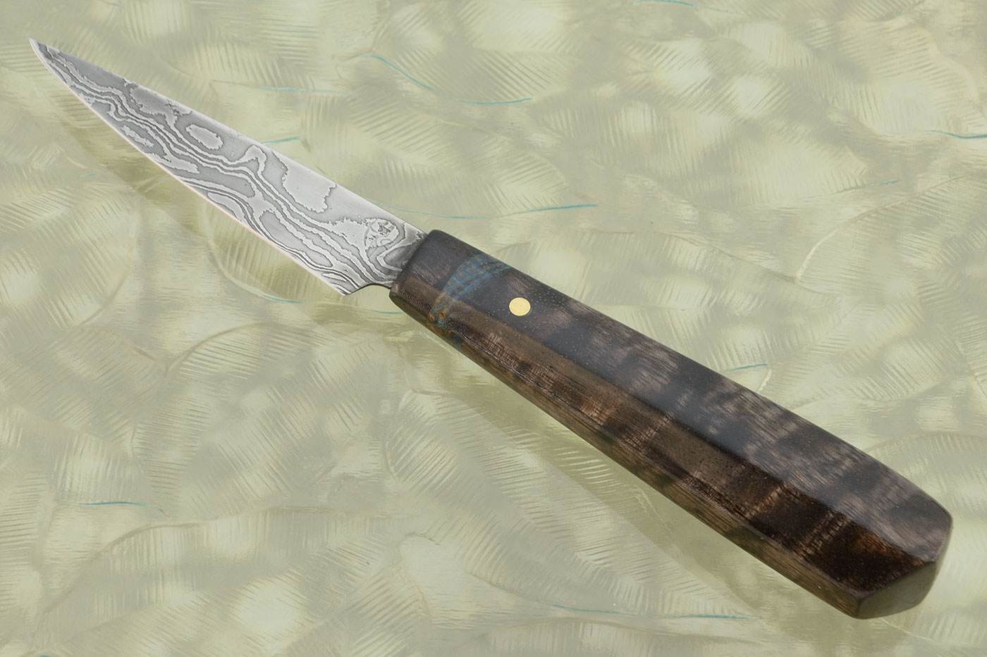 Damascus Paring Knife (3-1/2 in.) with Curly Mango