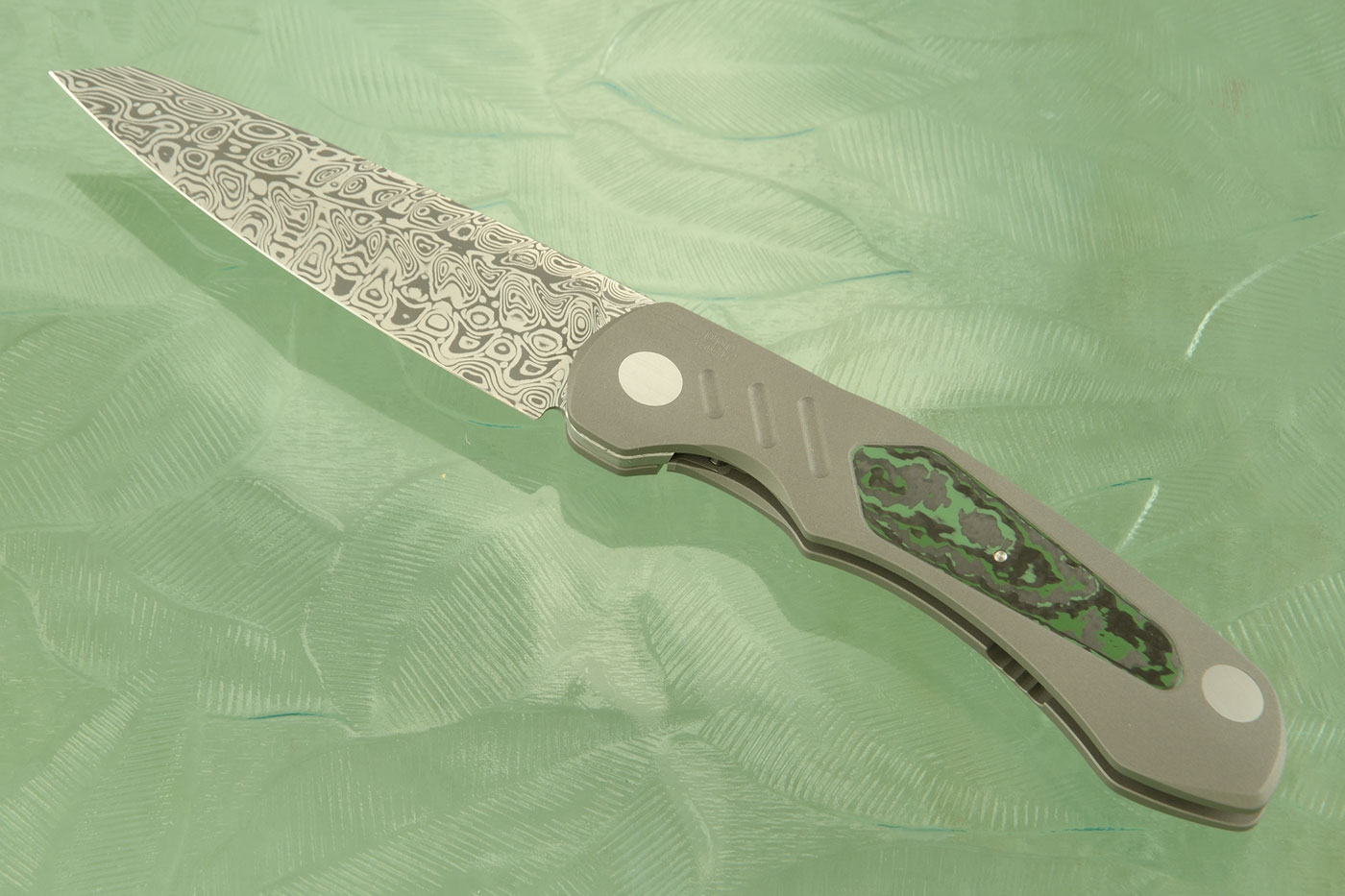 Viper Ex Front Flipper with Damasteel and Jungle Wear FatCarbon