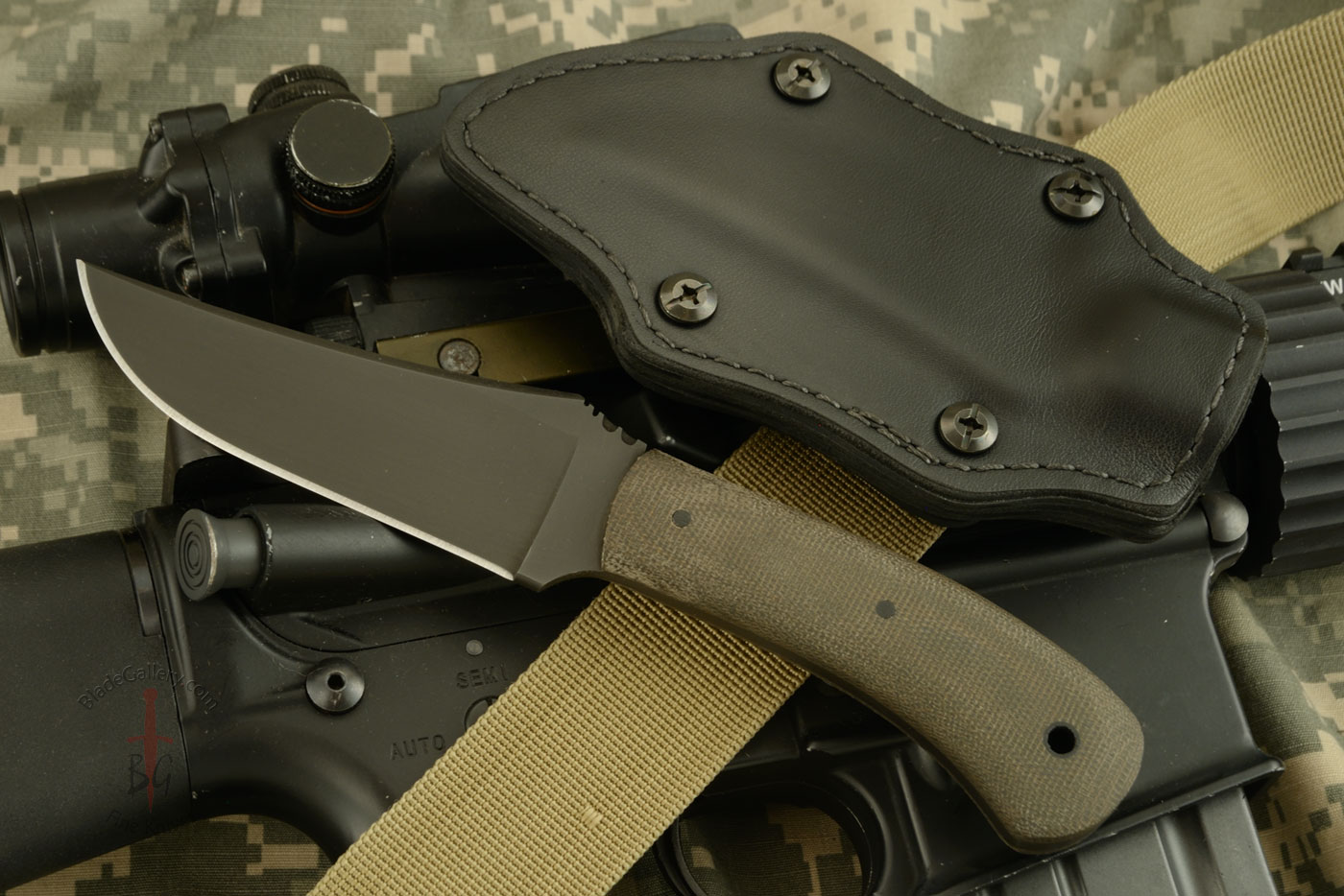 Blue Ridge Hunter with Green Micarta