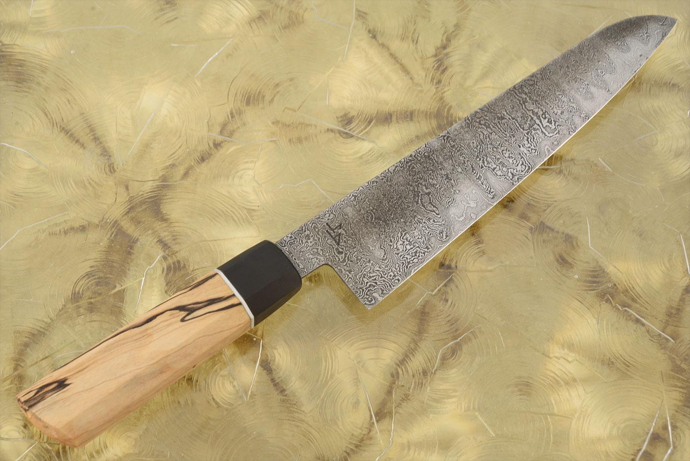 Damascus Chef's Knife (Gyuto) with Himalayan Birch (8-1/4 in.)