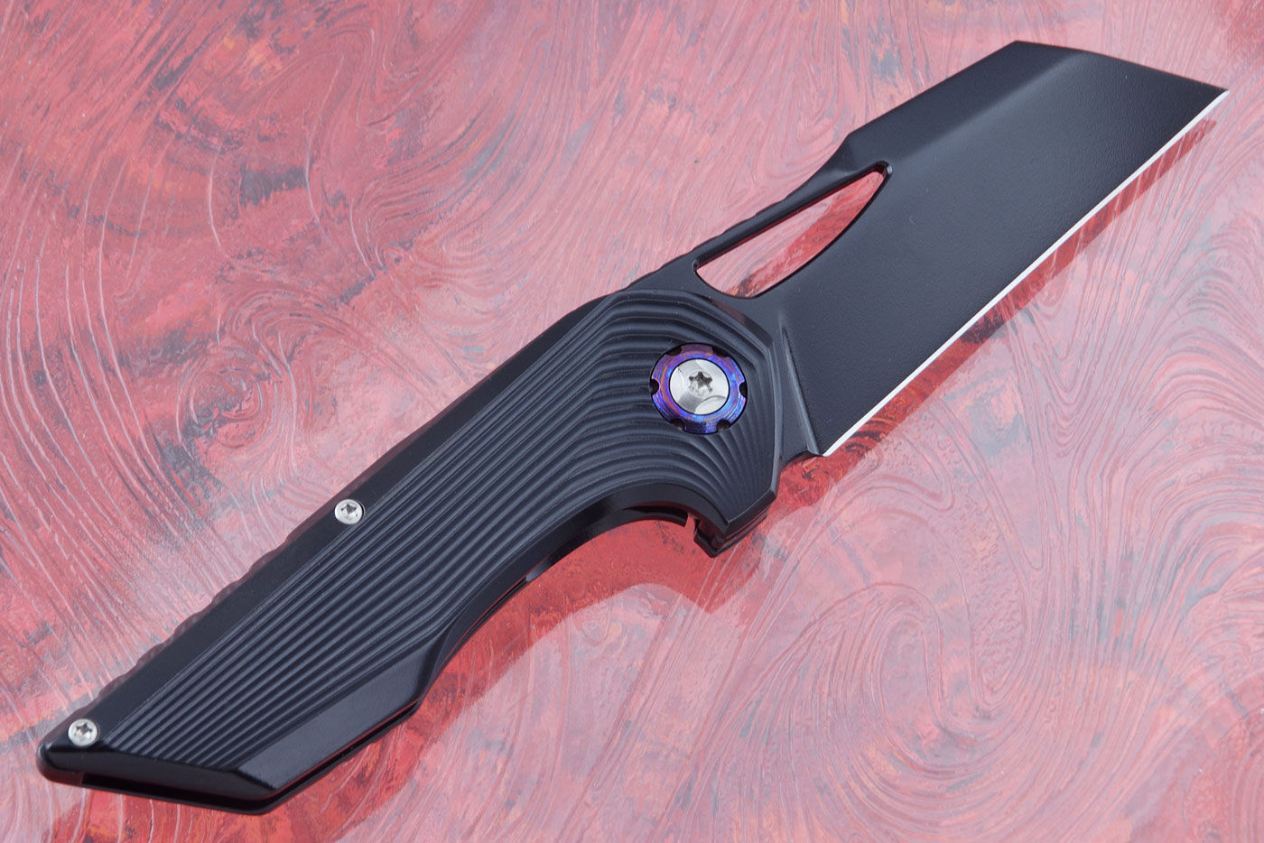Nocturne Flipper #29 with Nano Ceramic Finish and Timascus Accents - RWL-34 - LEFT HANDED