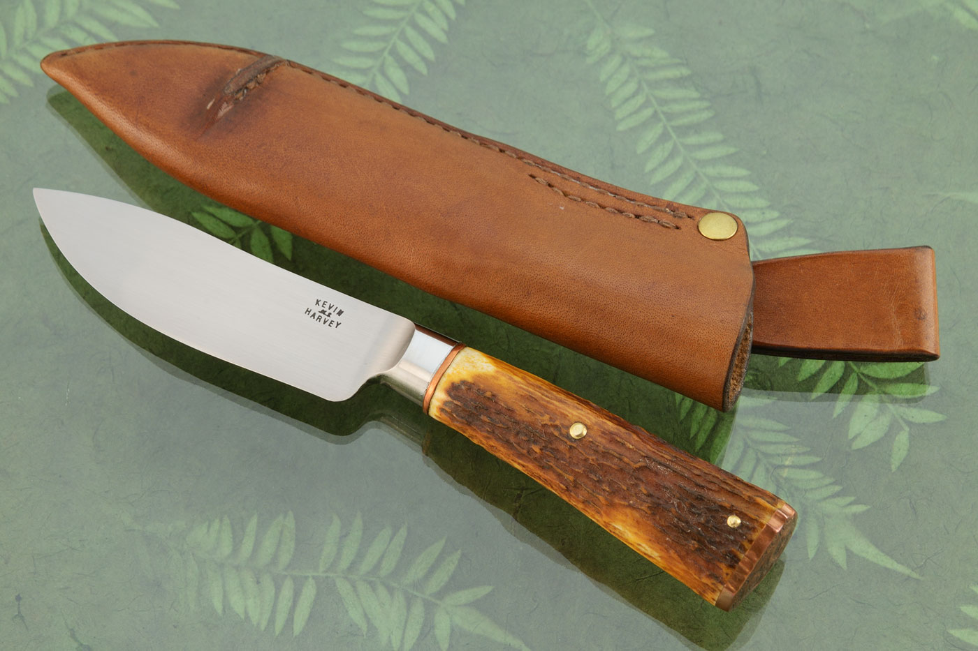 Integral Swayback Hunter with Stag and Scroll Engraving