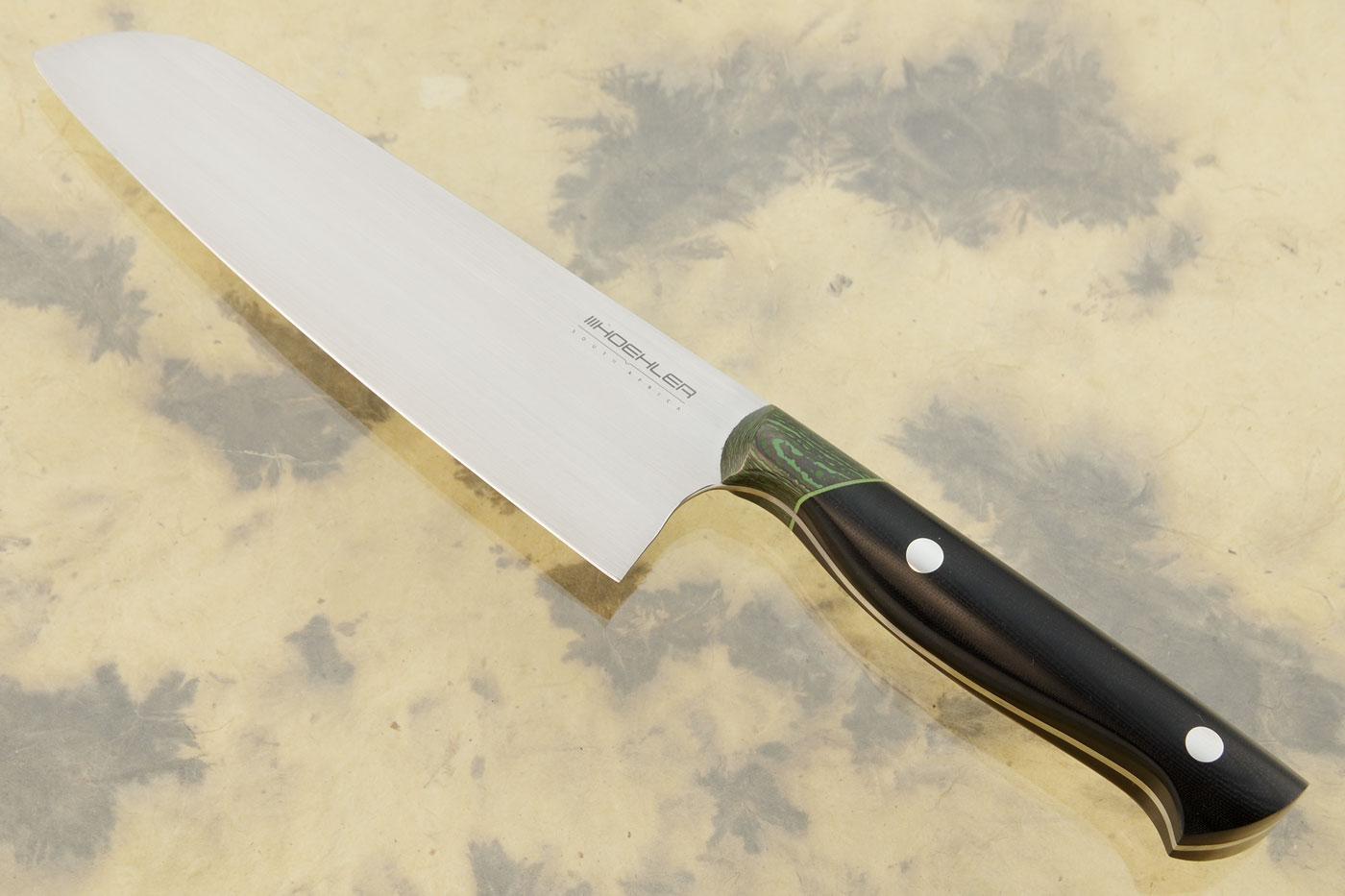 Chef's Knife - Santoku (6-1/2 in) with Black G10 and FatCarbon