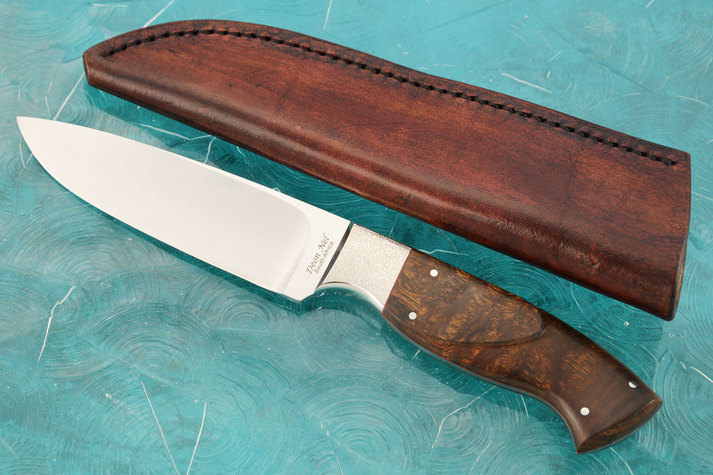 Drop Point Hunter with Carved Ironwood