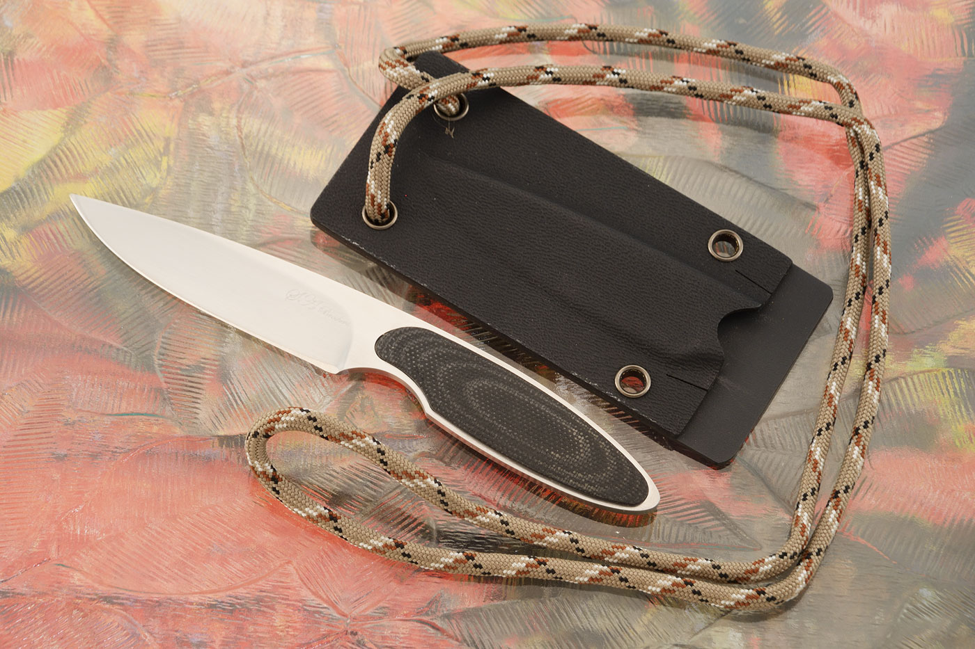 Neck Knife with Black G-10