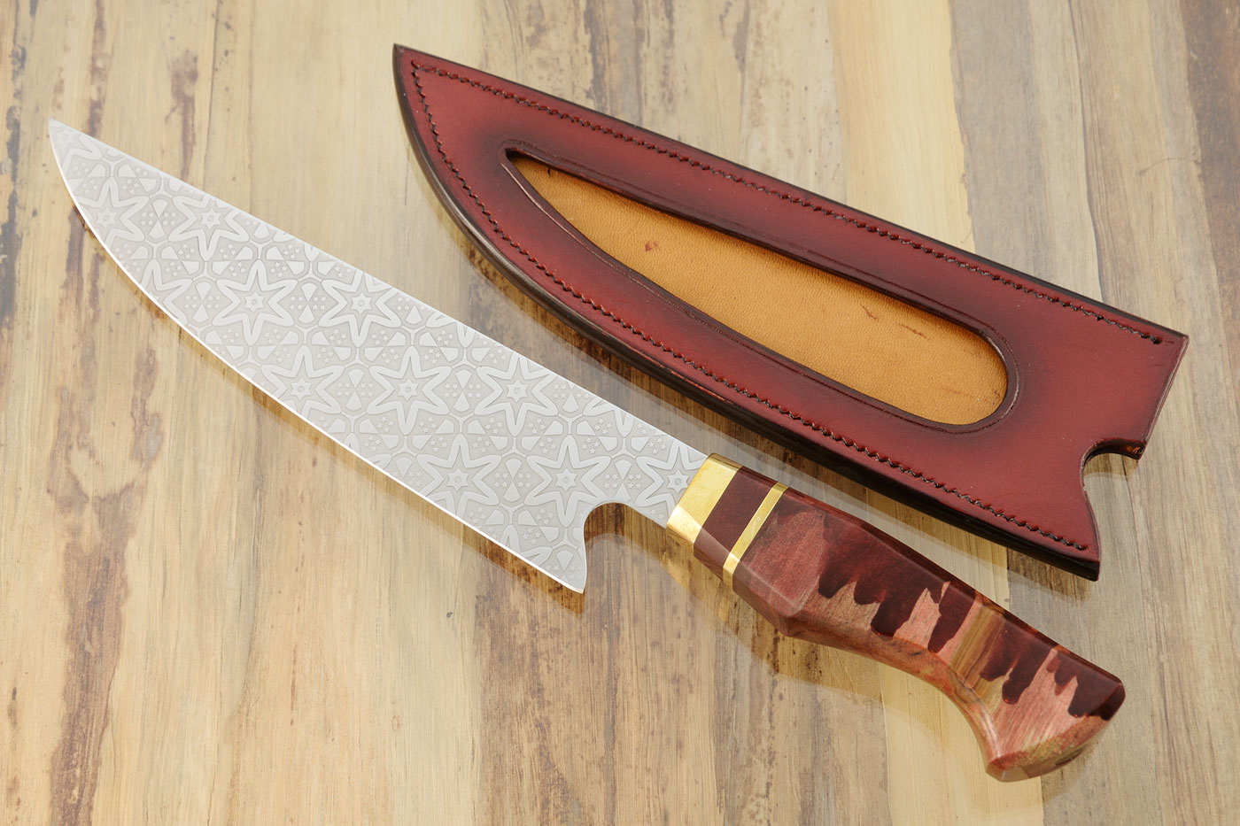 Dalla Chef's Knife (8-1/4 in.) with Red Valley Buckeye