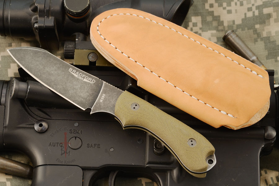 Guardian 3 - 3D OD Green Micarta, Nimbus Blade, Sheepsfoot Grind - M390