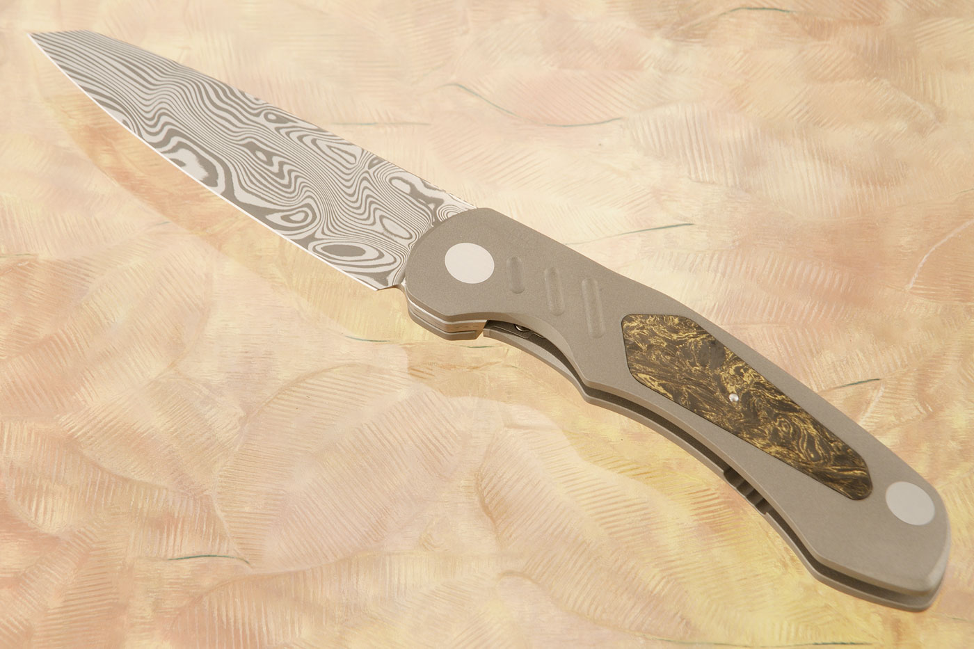 Viper Ex Front Flipper with Damasteel and Gold Dark Matter FatCarbon